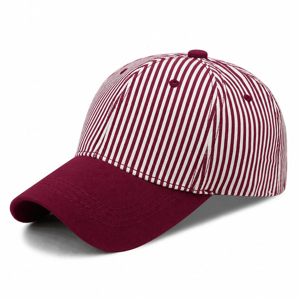 Vertical Striped Contrast Visor Baseball Cap Hat | 40HW771