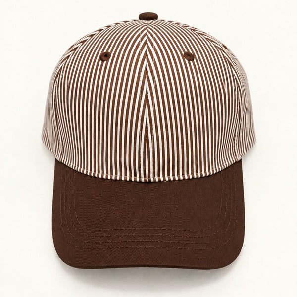 Vertical Striped Contrast Visor Baseball Cap Hat | 40HW771