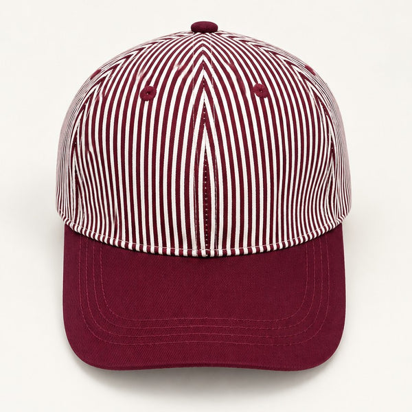 Vertical Striped Contrast Visor Baseball Cap Hat | 40HW771