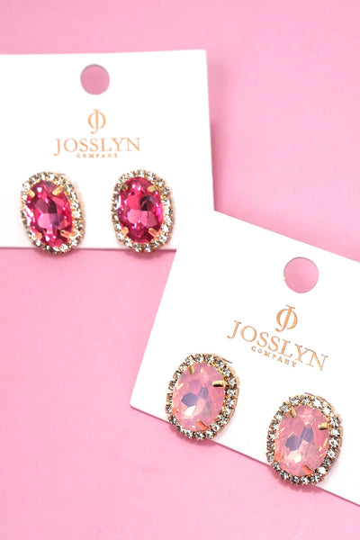 Vintage-Style Rhinestone Stud Earrings | 40E513