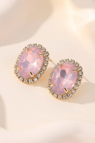 Vintage-Style Rhinestone Stud Earrings | 40E513