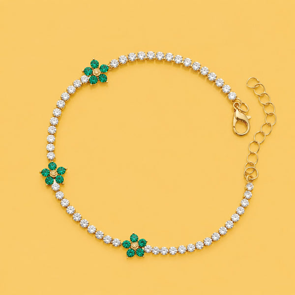 Crystal Floral Tennis Bracelet | 40B5263