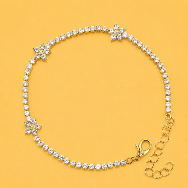 Crystal Floral Tennis Bracelet | 40B5263