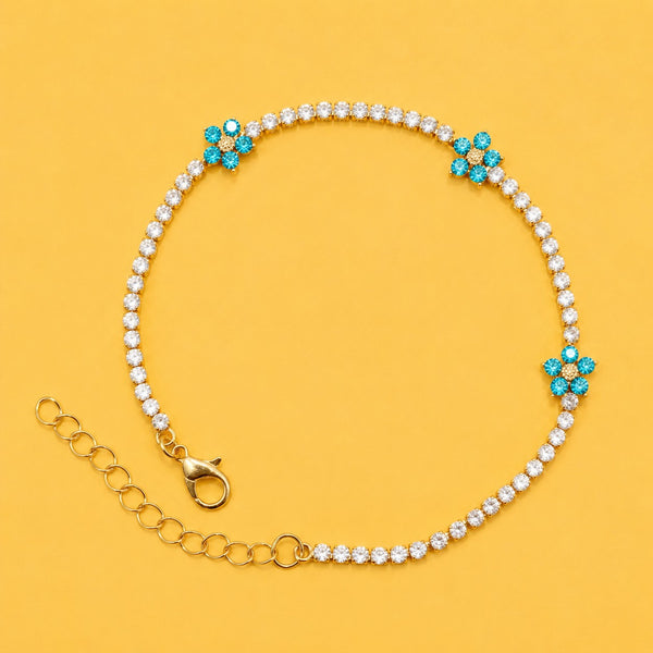 Crystal Floral Tennis Bracelet | 40B5263
