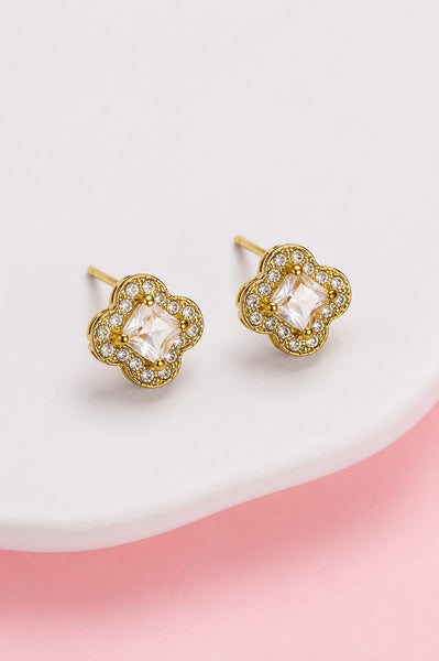 Clover Halo Stud Earrings | 40E520