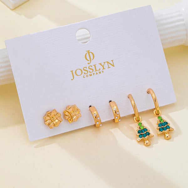 Christmas Tree & Gift Trio Earring Set | 80E62411