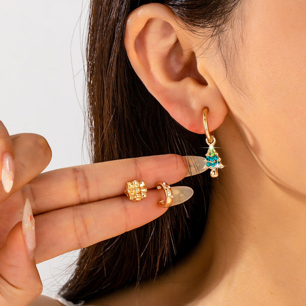 Christmas Tree & Gift Trio Earring Set | 80E62411