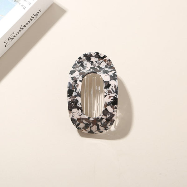High-Gloss Marble Oval Claw Clip | 40H1120