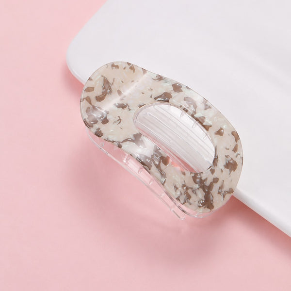 High-Gloss Marble Oval Claw Clip | 40H1120