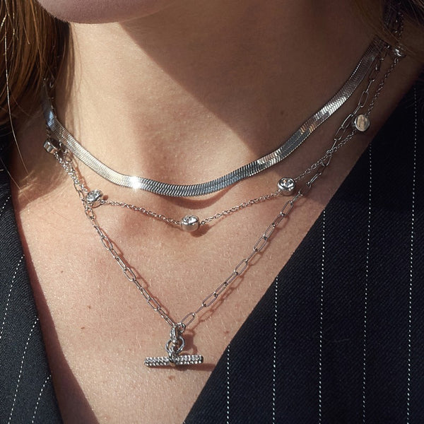 STAINLESS STEEL TARNISH FREE LAYERED NECKLACE SET |40NK9725