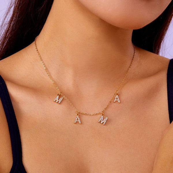 18K STAINLESS STEEL TARNISH FREE MAMA NECKLACE | 40NK9727