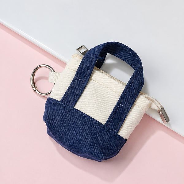 MINI CANVAS TOTE BAG KEY CHAIN | 40KC171