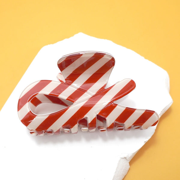 Holiday & Christmas Tree Stripe Hair Claw Clips | 40H1124