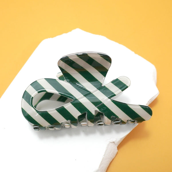 Holiday & Christmas Tree Stripe Hair Claw Clips | 40H1124