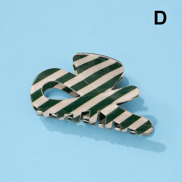 Holiday & Christmas Tree Stripe Hair Claw Clips | 40H1124