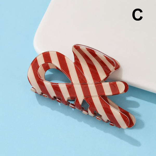 Holiday & Christmas Tree Stripe Hair Claw Clips | 40H1124