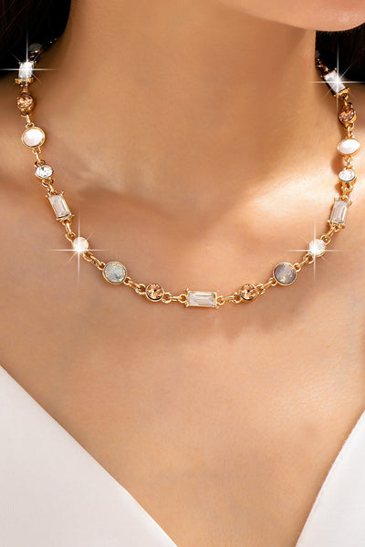 Mixed-Cut Crystal Station Statement Necklace | 80N93306