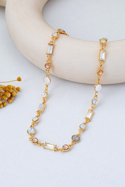 Mixed-Cut Crystal Station Statement Necklace | 80N93306