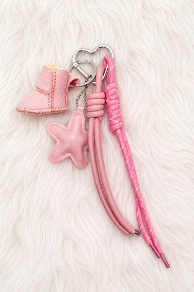 Shearling Boot & Puffy Star Braided Bag Charm | 40KC175