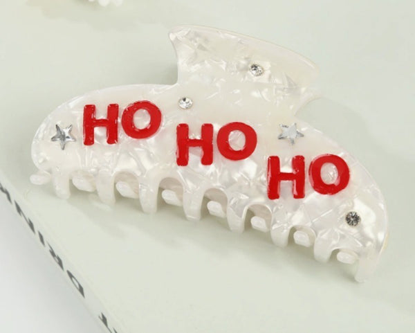 Christmas Jingle Ho Ho Ho Joy  Hair Claw Clips | 40H1127