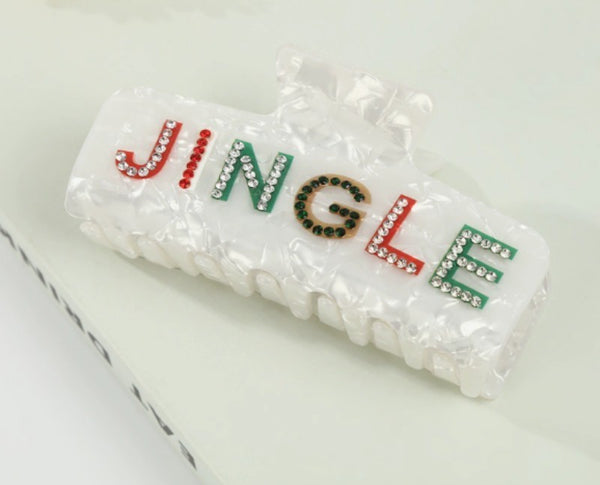 Christmas Jingle Ho Ho Ho Joy  Hair Claw Clips | 40H1127