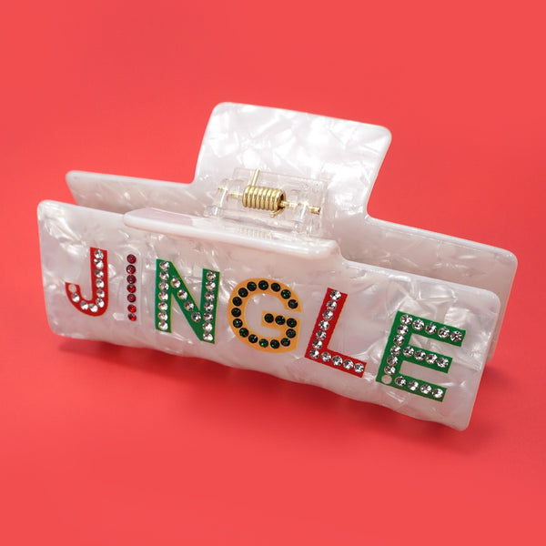 Christmas Jingle Ho Ho Ho Joy  Hair Claw Clips | 40H1127