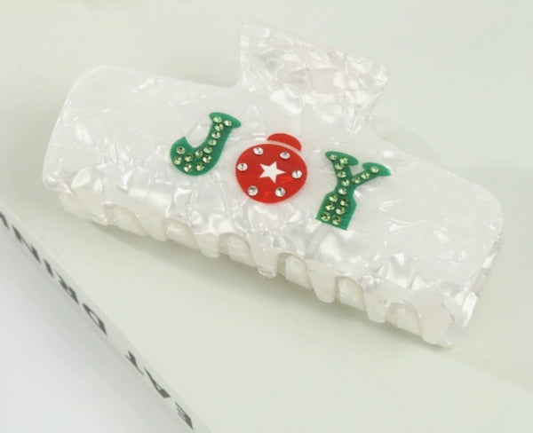 Christmas Jingle Ho Ho Ho Joy  Hair Claw Clips | 40H1127