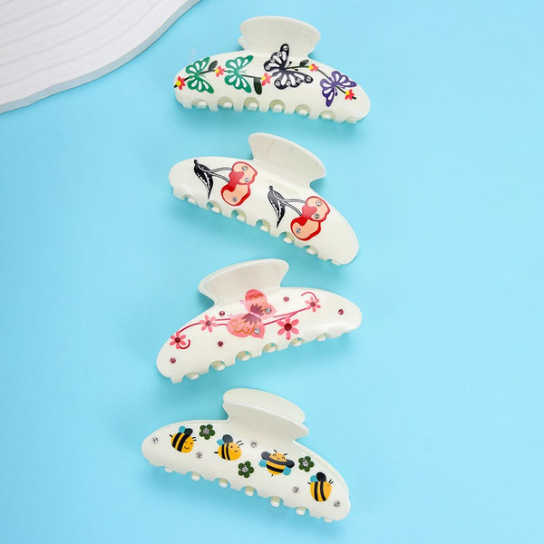 CHERRY BUTTERFLY FLORAL BEE HAIR CLAW CLIP | 40H1129
