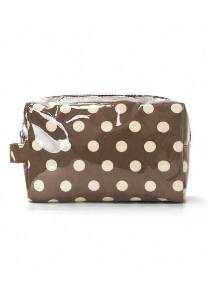 POLKA DOT WATERPROOF CLEAR COSMETIC MAKEUP POUCH BAG | 40P630
