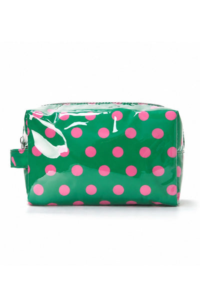 POLKA DOT WATERPROOF CLEAR COSMETIC MAKEUP POUCH BAG | 40P630