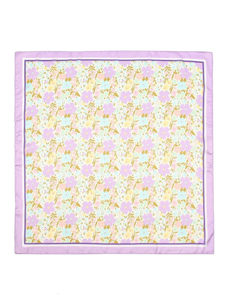 Delicate Floral Silk Finish Bandana Scarf | 40SC727