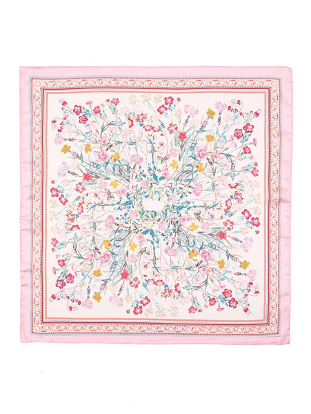 Floral Flower Silk Finish Bandana Scarf | 40SC725