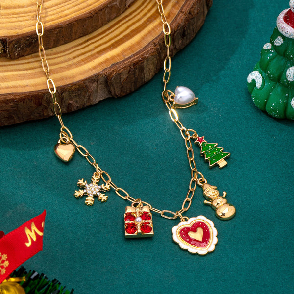 CHARM NECKLACE-Christmas Heart Tree Snowflake | 80N93298