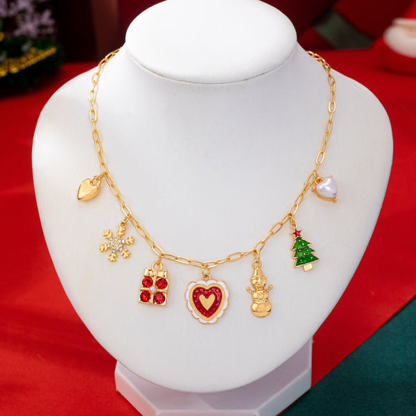 CHARM NECKLACE-Christmas Heart Tree Snowflake | 80N93298