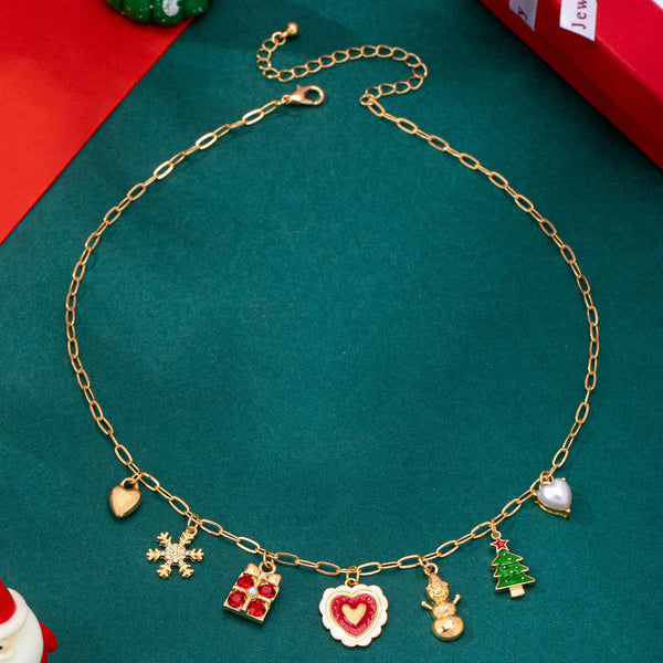 CHARM NECKLACE-Christmas Heart Tree Snowflake | 80N93298