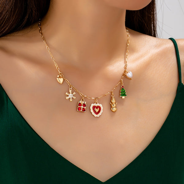 CHARM NECKLACE-Christmas Heart Tree Snowflake | 80N93298