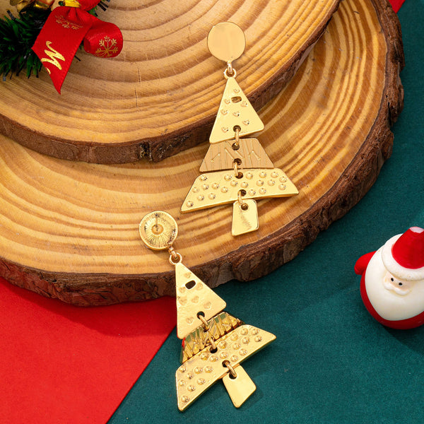 Christmas Tree Geometric Dangle Earrings | 80E62221