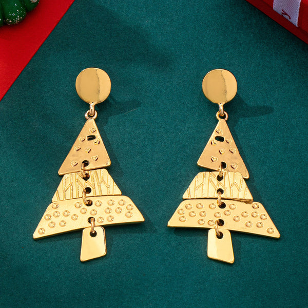 Christmas Tree Geometric Dangle Earrings | 80E62221