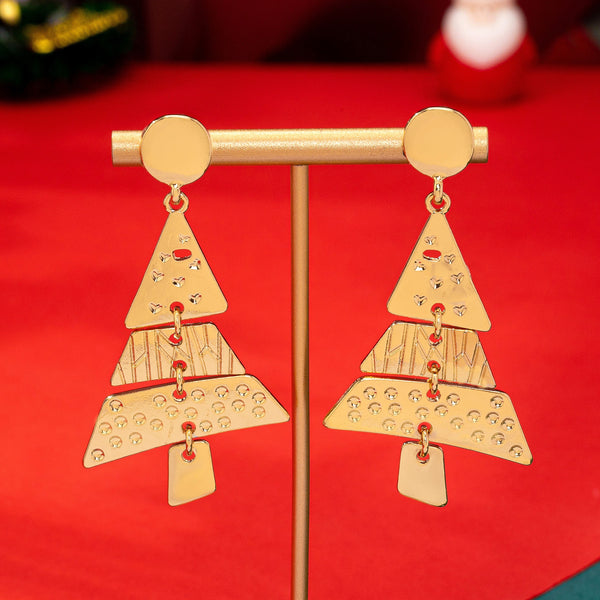 Christmas Tree Geometric Dangle Earrings | 80E62221