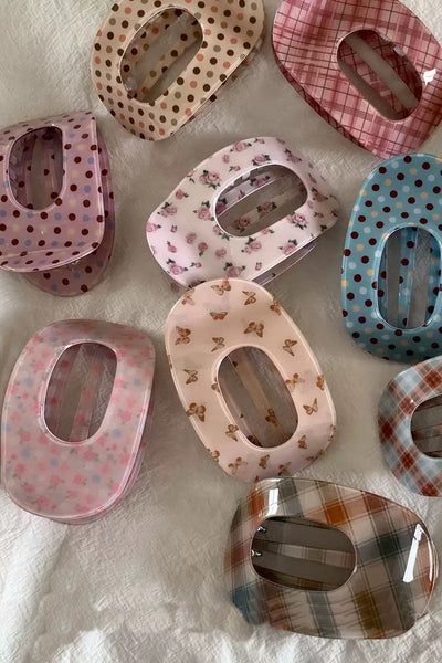 Jumbo Lay Flat Oval Hair Claw Clips Secure Styling | 40H1137