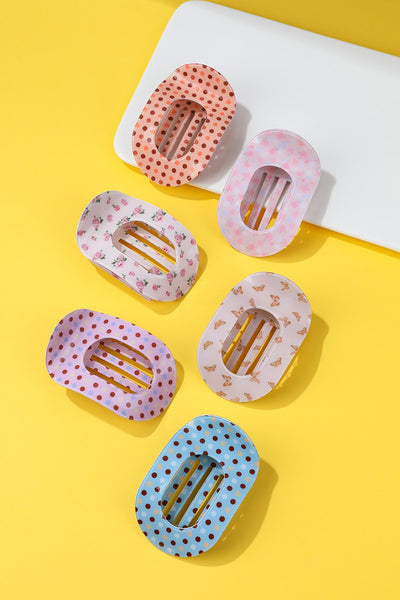Jumbo Lay Flat Oval Hair Claw Clips Secure Styling | 40H1137
