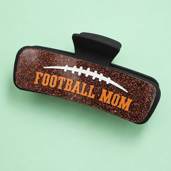 LARGE FOOTBALL MOM HAIR CLAW CLIPS | 40H1136