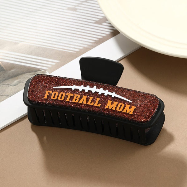 LARGE FOOTBALL MOM HAIR CLAW CLIPS | 40H1136