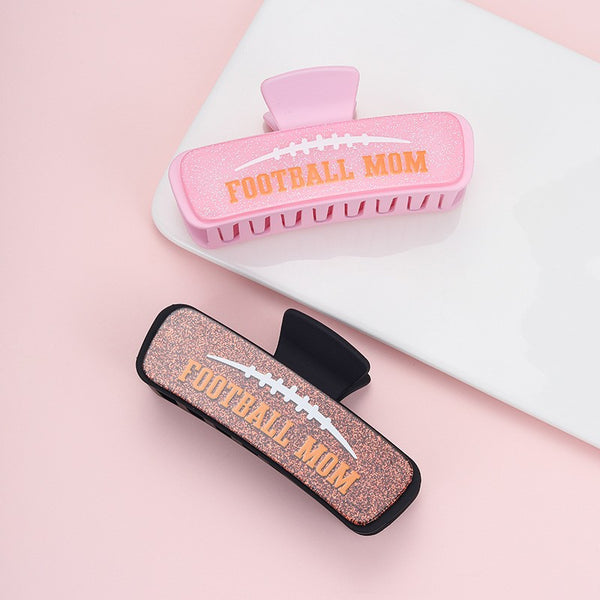 LARGE FOOTBALL MOM HAIR CLAW CLIPS | 40H1136