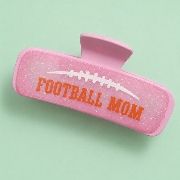 LARGE FOOTBALL MOM HAIR CLAW CLIPS | 40H1136