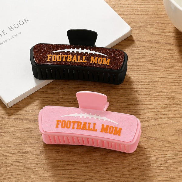 LARGE FOOTBALL MOM HAIR CLAW CLIPS | 40H1136