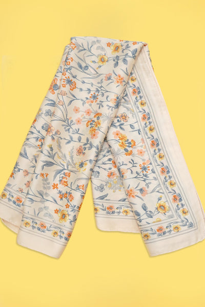 Floral Flower Silk Finish Bandana Scarf | 40SC729