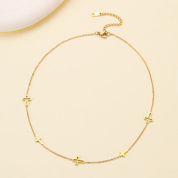 STAINLESS STEEL TARNISH FREE CROSS NECKLACE | 40NK9742