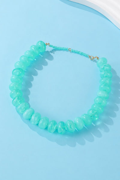 Chunky Beaded Natural Swirl Statement Necklace | 40NK9741