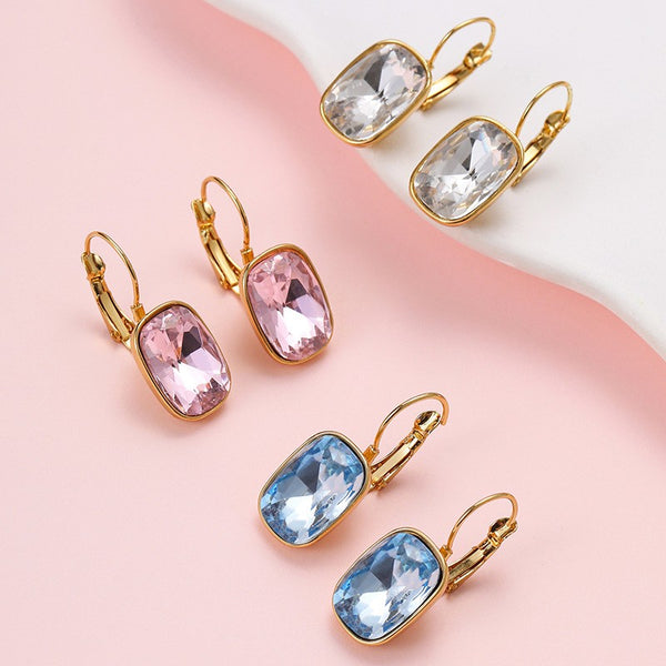 STAINLESS STEEL TARNISH FREE RHINESTONE EARRINGS | 40E528